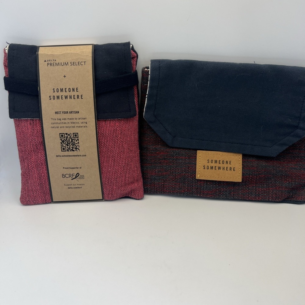 Delta Airlines Artisan-Made Amenity Pouches  Lot Of 2